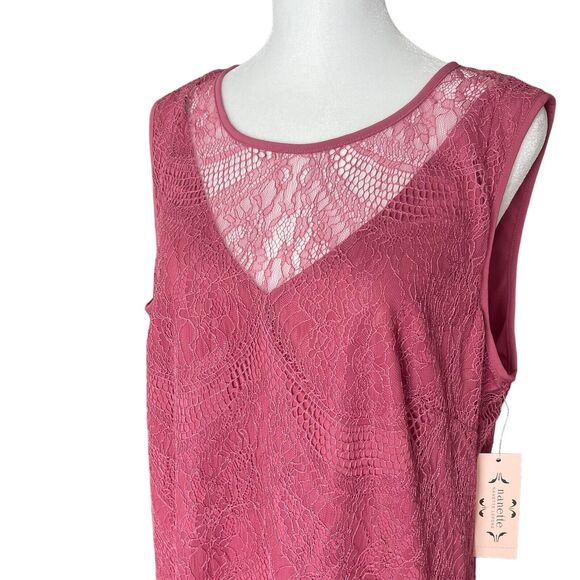 Nanette Lepore 12 Countryside Dreams Shift Dress Pink Lace Sleeveless NWT - Picture 5 of 10